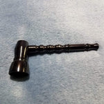 NEW Small Black Bamboo Smoking Pipe Tobacco Herb Portable Metal Pocket Size