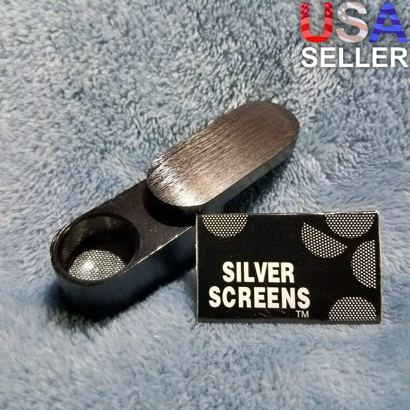 NEW Small Black Foldable Smoking Pipe Tobacco Herb Portable Metal Pocket Size