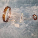 Small Premium Amber Red Water Pipe Tobacco Smoking Herb Glass Travel Size