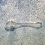 Small Crystal Clear Smoking Pipe Tobacco Herb Portable Glass Spoon Pocket Size