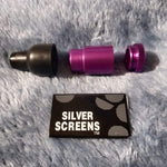 NEW Small Purple Bullet Smoking Pipe Tobacco Herb Portable Metal Pocket Size