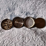 50mm Small Gunmetal 4 Piece Tobacco Herb Grinder Portable Metal Travel Size