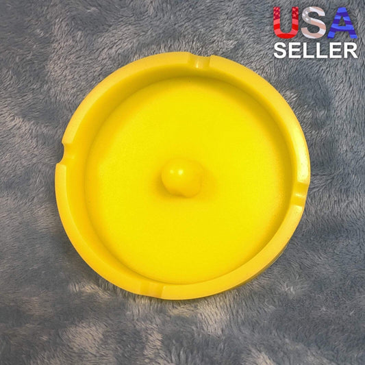 Unique Yellow Silicone Ash Tray Smoking Tobacco Herb Round Ashtray Bowl Tap