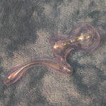 Small Elegant Rosey Pink Water Pipe Tobacco Smoking Herb Glass Travel Size