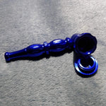 NEW Small Blue Stylish Smoking Pipe Tobacco Herb Portable Metal Pocket Size