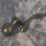 Small Elegant Smokey Black Water Pipe Tobacco Smoking Herb Glass Travel Size