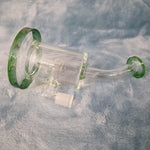 Small Premium Emerald Green Water Pipe Tobacco Smoking Herb Glass Travel Size