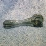 Small Smokey Black Smoking Pipe Tobacco Herb Portable Glass Spoon Pocket Size
