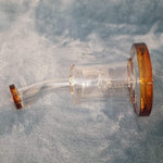 Small Premium Amber Red Water Pipe Tobacco Smoking Herb Glass Travel Size