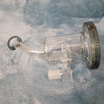 Small Premium Smokey Black Water Pipe Tobacco Smoking Herb Glass Travel Size