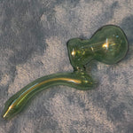 Small Elegant Emerald Green Water Pipe Tobacco Smoking Herb Glass Travel Size