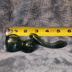 Small Elegant Misty Green Water Pipe Tobacco Smoking Herb Glass Travel Size