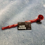Small Long Red Bamboo Smoking Pipe Tobacco Herb Portable Metal Travel Size