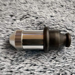 Small Flared Silver Bullet Smoking Pipe Tobacco Herb Portable Metal Travel Size