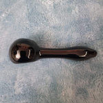 Small Obsidian Black Smoking Pipe Tobacco Herb Portable Glass Spoon Pocket Size