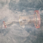 Small Premium Rosey Pink Water Pipe Tobacco Smoking Herb Glass Travel Size