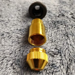 Small Flared Gold Bullet Smoking Pipe Tobacco Herb Portable Metal Travel Size