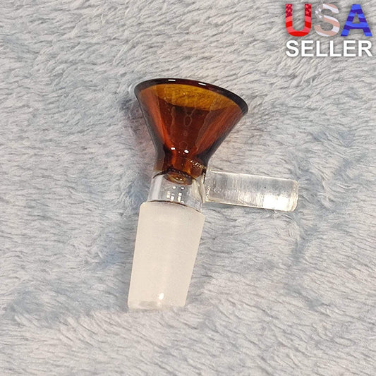 14mm Male Amber Red Glass Bowl Replacement Tobacco Herb Water Pipe Piece