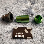 Small Flared Green Bullet Smoking Pipe Tobacco Herb Portable Metal Travel Size