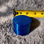 50mm Small Blue 4 Piece Tobacco Herb Grinder Portable Metal Travel Size