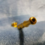 Small Long Gold Bamboo Smoking Pipe Tobacco Herb Portable Metal Travel Size