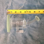 Small Premium Olive Green Water Pipe Tobacco Smoking Herb Glass Travel Size