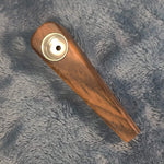Tiger's Eye Wooden Wedge Smoking Pipe Tobacco Herb Portable Wood Travel Size