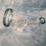 Small Premium Misty Green Water Pipe Tobacco Smoking Herb Glass Travel Size