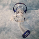 Small Premium Sapphire Blue Water Pipe Tobacco Smoking Herb Glass Travel Size