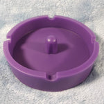 Unique Purple Silicone Ash Tray Smoking Tobacco Herb Round Ashtray Bowl Tap
