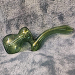 Small Elegant Emerald Green Water Pipe Tobacco Smoking Herb Glass Travel Size