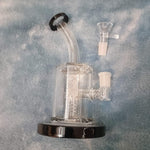 Small Premium Obsidian Black Water Pipe Tobacco Smoking Herb Glass Travel Size