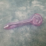 Small Lavender Purple Smoking Pipe Tobacco Herb Portable Glass Spoon Pocket Size