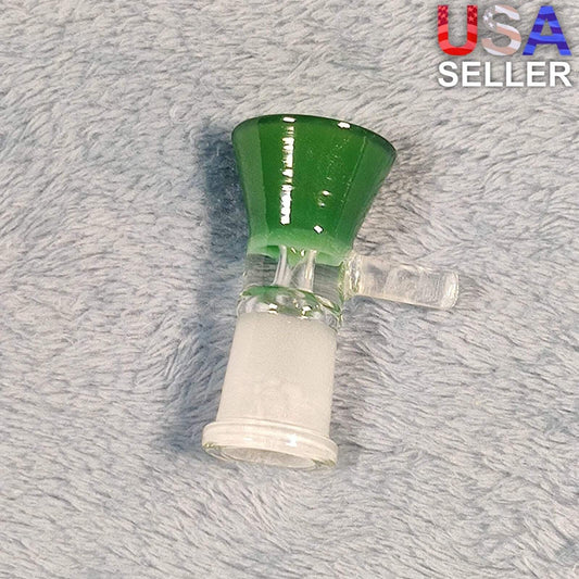 14mm Female Olive Green Glass Bowl Replacement Tobacco Herb Water Pipe Piece