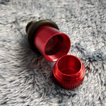 Small Flared Red Bullet Smoking Pipe Tobacco Herb Portable Metal Travel Size