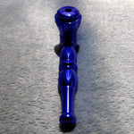 NEW Small Blue Stylish Smoking Pipe Tobacco Herb Portable Metal Pocket Size