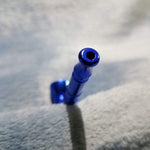 NEW Small Blue Bamboo Smoking Pipe Tobacco Herb Portable Metal Pocket Size