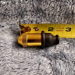 Small Flared Gold Bullet Smoking Pipe Tobacco Herb Portable Metal Travel Size