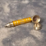 Small Gold Luxury Metal Smoking Pipe Tobacco Herb Silver Portable Pocket Size