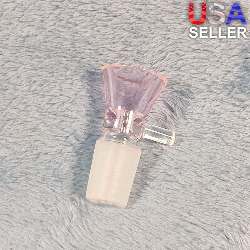 18mm Male Rosey Pink Glass Bowl Replacement Tobacco Herb Water Pipe Piece