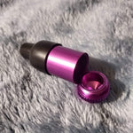 NEW Small Purple Bullet Smoking Pipe Tobacco Herb Portable Metal Pocket Size
