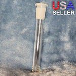 5.5in 5 1/2 Inch Downstem Clear Glass Tube For 14mm Male Bowl Tobacco Water Pipe