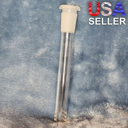 5.5in 5 1/2 Inch Downstem Clear Glass Tube For 14mm Male Bowl Tobacco Water Pipe