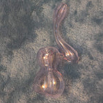 Small Elegant Rosey Pink Water Pipe Tobacco Smoking Herb Glass Travel Size