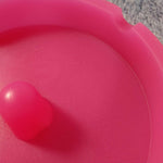 Unique Rosey Pink Silicone Ash Tray Smoking Tobacco Herb Round Ashtray Bowl Tap