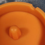 Unique Orange Silicone Ash Tray Smoking Tobacco Herb Round Ashtray Bowl Tap