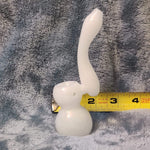 Small Elegant Pearl White Water Pipe Tobacco Smoking Herb Glass Travel Size