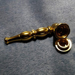 NEW Small Gold Stylish Smoking Pipe Tobacco Herb Portable Metal Pocket Size