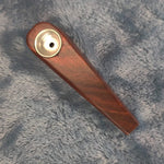 Small Red Wood Wedge Smoking Pipe Tobacco Herb Portable Wooden Travel Size
