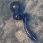 Small Elegant Ice Blue Water Pipe Tobacco Smoking Glass Travel Size